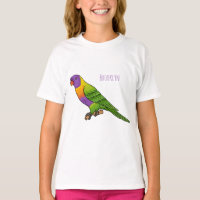 Rainbow lorikeet bird cartoon illustration