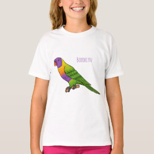 Rainbow lorikeet bird cartoon illustration T-Shirt