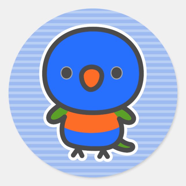 Rainbow Lorikeet Classic Round Sticker (Front)