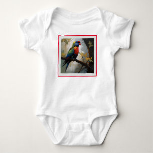 Rainbow Lorikeet Oil Paint,  Baby Bodysuit