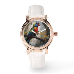 Rainbow Lorikeet Oil Paint, Ladies Watch