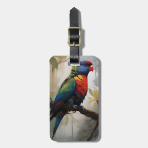 Rainbow Lorikeet Oil Paint,  Luggage Tag