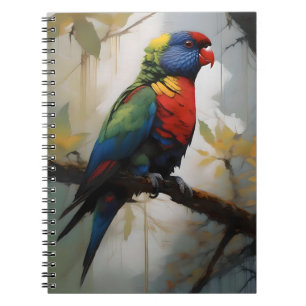 Rainbow Lorikeet Oil Paint,  Notebook