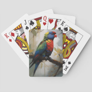 Rainbow Lorikeet Oil Paint,  Playing Cards