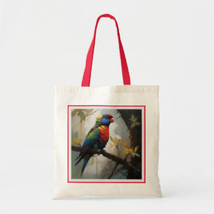 Rainbow Lorikeet Oil Paint,  Tote Bag