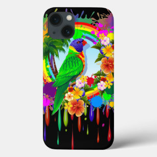 Rainbow Lorikeet Parrot iPad, Barely There iPhone 13 Case