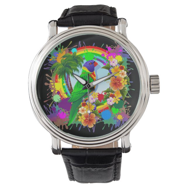 Rainbow Lorikeet Parrot Watches (Front)