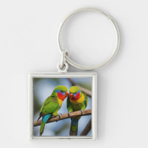 Rainbow Lorikeets Keychain