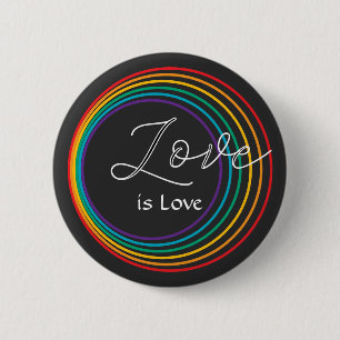 Rainbow Love 2 Inch Round Button