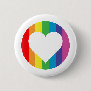 rainbow love 2 inch round button