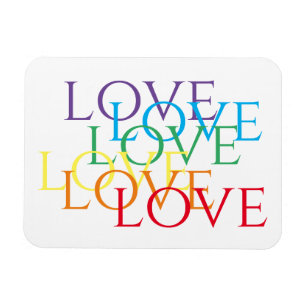 RAINBOW LOVE 3x4 Magnet flexible