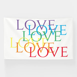 RAINBOW LOVE Banner 6'x10' 