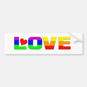 Rainbow Love bumpersticker Bumper Sticker