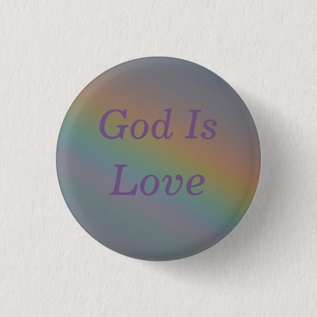 Rainbow Love Button (Front)