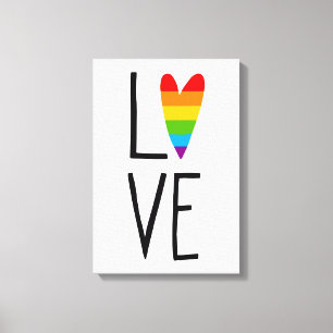 Rainbow Love Canvas Print