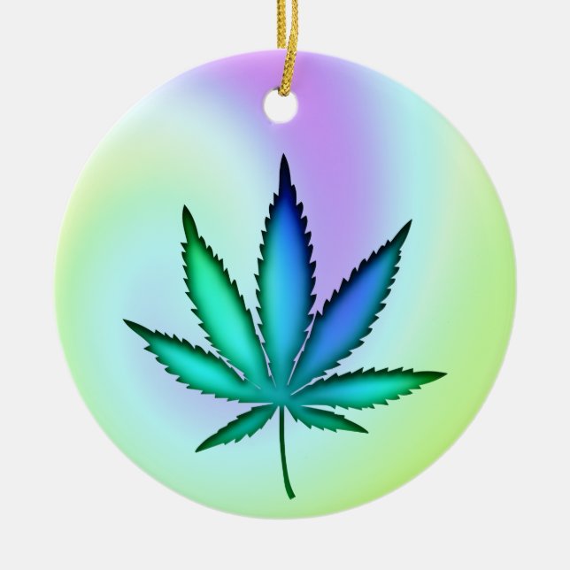 Rainbow Love  Ceramic Ornament (Front)