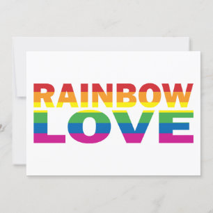 Rainbow Love Gay Pride Heart Invitation