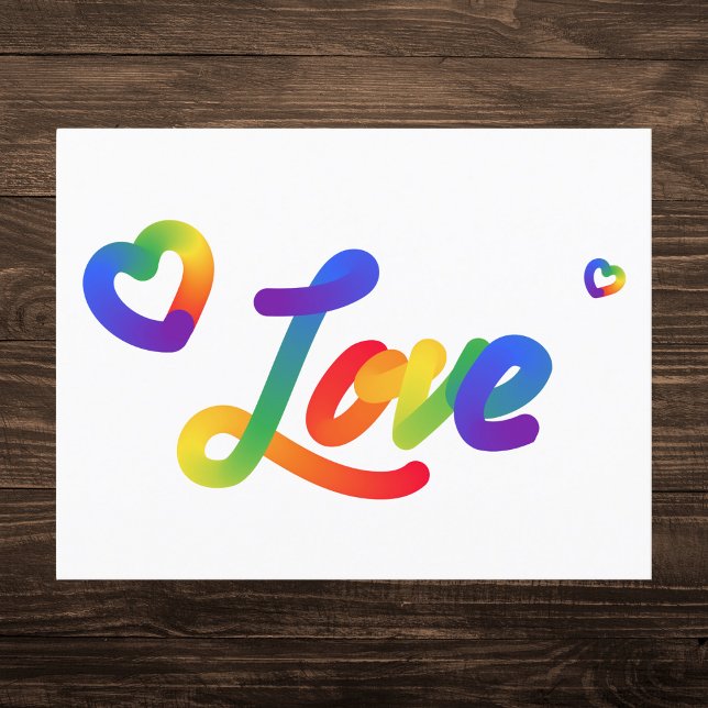 Rainbow Love Gradient Postcard (Creator Uploaded)