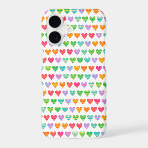 Rainbow Love Hearts Fun & Cute Colourful Pattern 