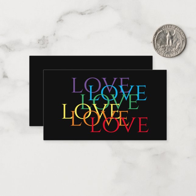 RAINBOW LOVE II 3.5x2 Flat Card (Front/Back In Situ)
