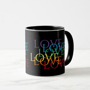 RAINBOW LOVE II Black Combo Mug