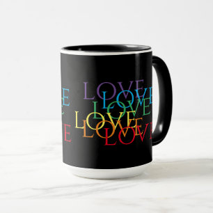 RAINBOW LOVE II Tall Black Combo Mug