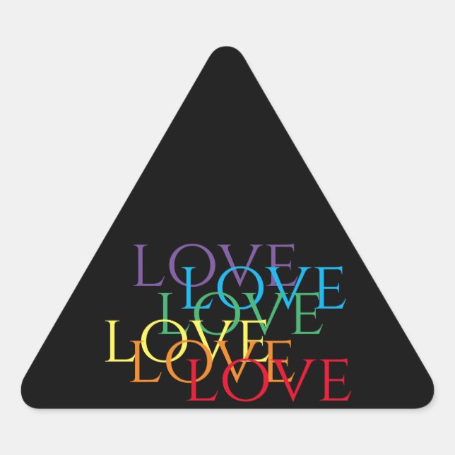 RAINBOW LOVE II Triangle Stickers (Front)
