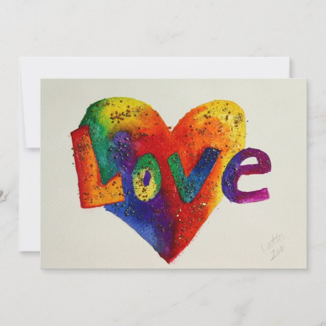 Rainbow Love Invite, Invitation,  or Announcement (Front)