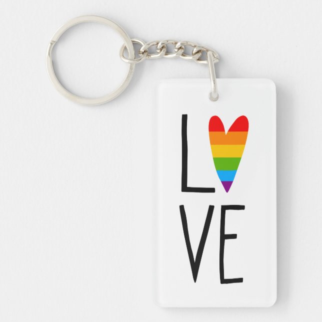 Rainbow Love Keychain (Front)