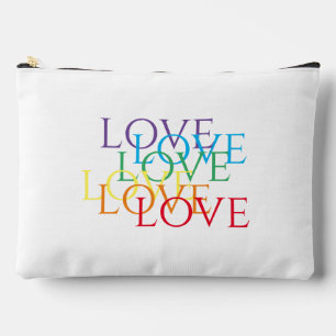RAINBOW LOVE Large Accessory Pouch Bag