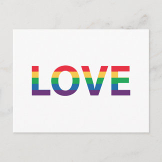 Rainbow Love Letters Postcard