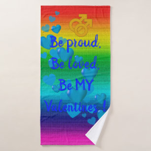 Rainbow Love Man Bath Towel