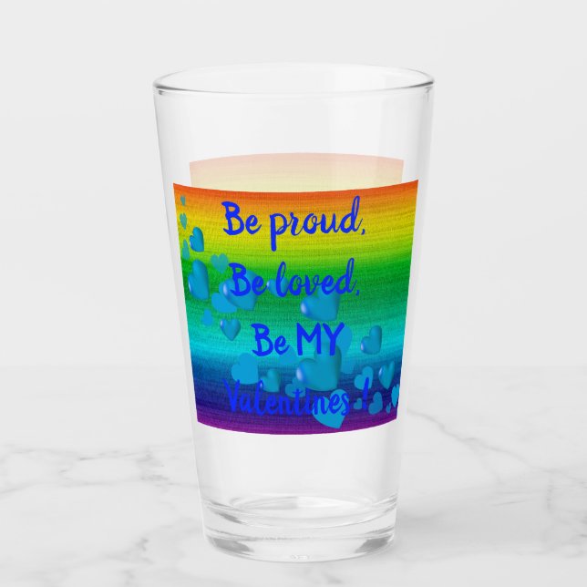 Rainbow Love Man Glass (Front)