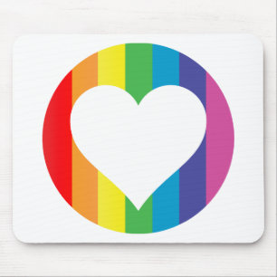 rainbow love mouse pad