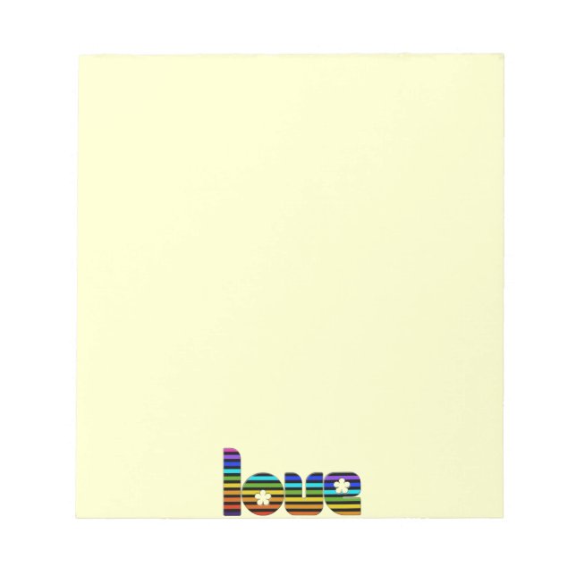 rainbow love notepad (Front)