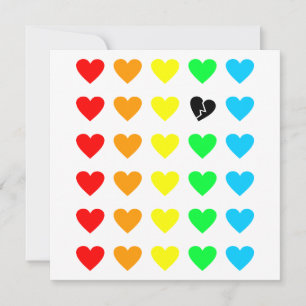 rainbow love outcast invitation