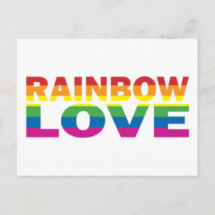 RAINBOW-LOVE POSTCARD