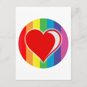 rainbow love. postcard