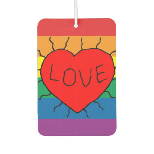 Rainbow Love, Pride, LGBT, Celebrate Love Air Freshener