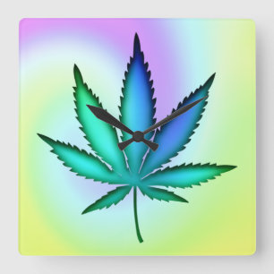 Rainbow Love Square Wall Clock