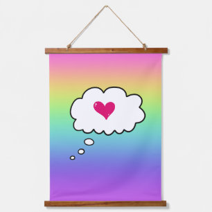 Rainbow Love Thought Bubble Tapestry
