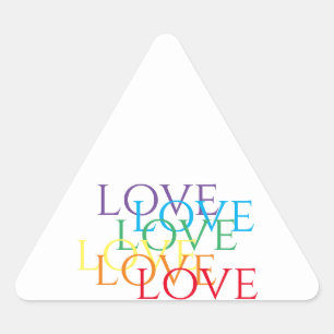 RAINBOW LOVE Triangle Stickers