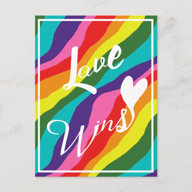 Rainbow Love Wins Postcard (Front)