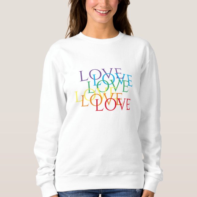 RAINBOW LOVE Women's Basic Sweatshirt (Front)