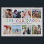 Rainbow 'LOVE YOU DADDY' Photo Collage Keepsake Cutting Board<br><div class="desc">Create your very own special keepsake photo collage cutting board for daddy. Design features 8 square photographs of your choice with modern rainbow typography lettering 'LOVE YOU DADDY' and personalize with a cute message and name/s.</div>