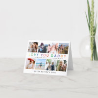 Rainbow 'LOVE YOU DADDY' Photo Collage Keepsake