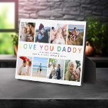 Rainbow 'LOVE YOU DADDY' Photo Collage Keepsake Plaque<br><div class="desc">Create your very own special keepsake photo collage plaque for daddy. Design features 8 square photographs of your choice with modern rainbow typography lettering 'LOVE YOU DADDY' and personalize with a cute message and name/s.</div>