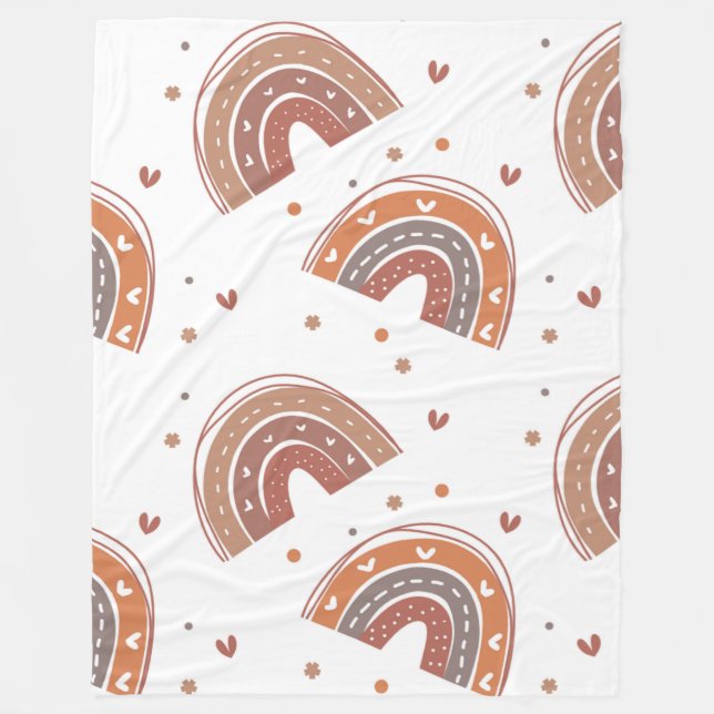 Rainbow Luv 60x80 Fleece Blanket (Front)