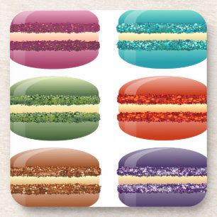 rainbow macarons coaster