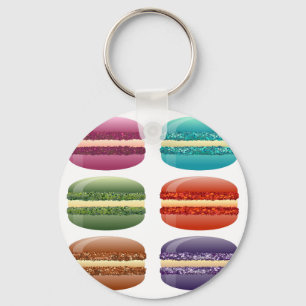 rainbow macarons keychain